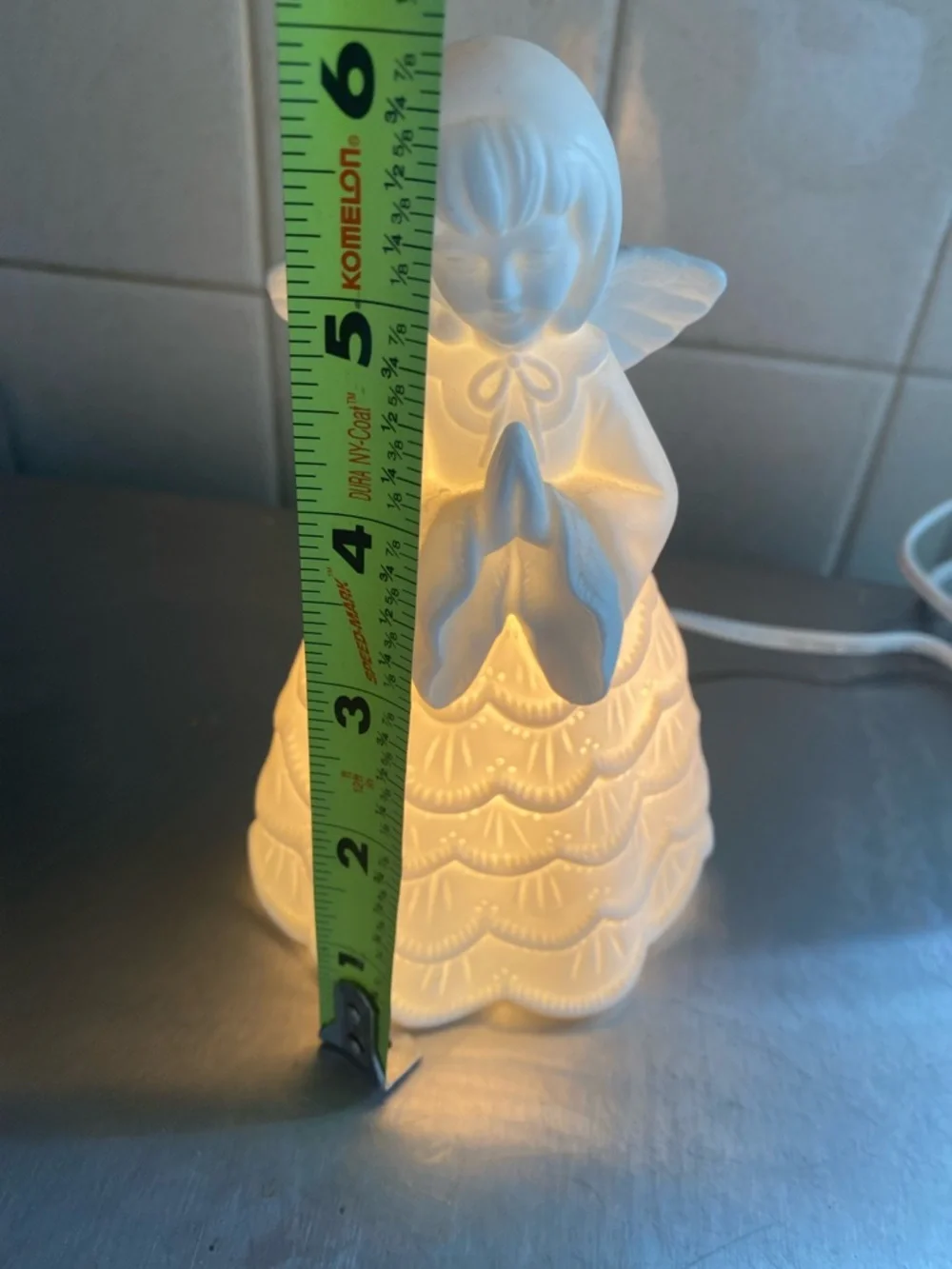 Ceramic white Light up Angel‎